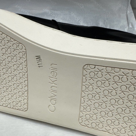 Calvin Klein Men's Ansly 2 Leather Slip-on Sneakers Size11.5 black .R14 - Picture 11 of 11